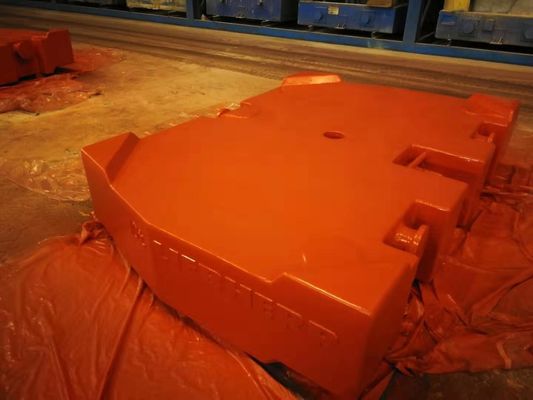 Liebherr streckt Gegengewichte staubsaugen Gusserzeugnisse 10000 Kilogramm