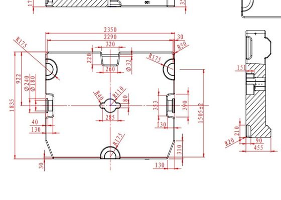 Soem-Vakuumcasting GG150 10000kg Crane Counter Weight